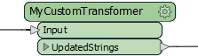 A custom transformer with edited ports